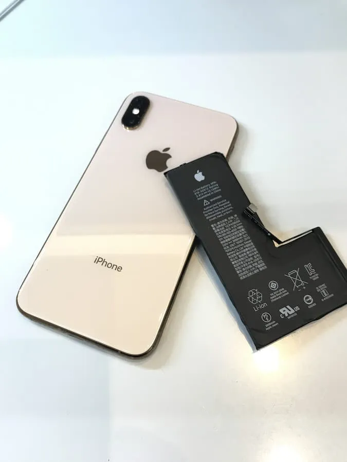 iPhoneXSのバッテリー